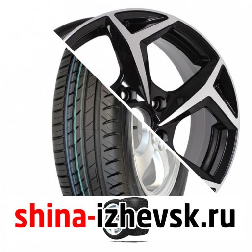 Колесо в сборе Viatti Strada (V-130) 205/55 R16 V 91 + RST R066 6.5xR16 5×114.3 ET46 DIA67.1 Черный с алмазной проточкой в Ижевске